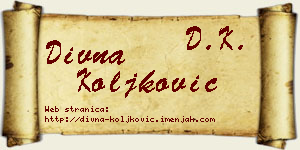 Divna Koljković vizit kartica
